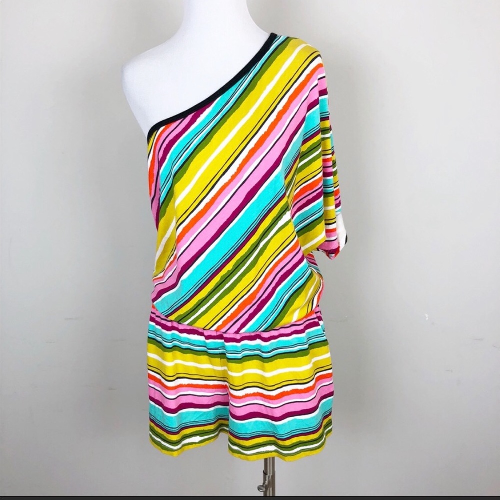 Trina Turk One Shoulder Romper size 4